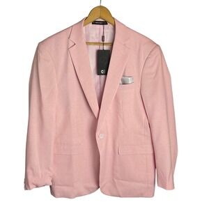 Mage Male Pink Linen Blend Sport Coat Blazer Men Size M NWT